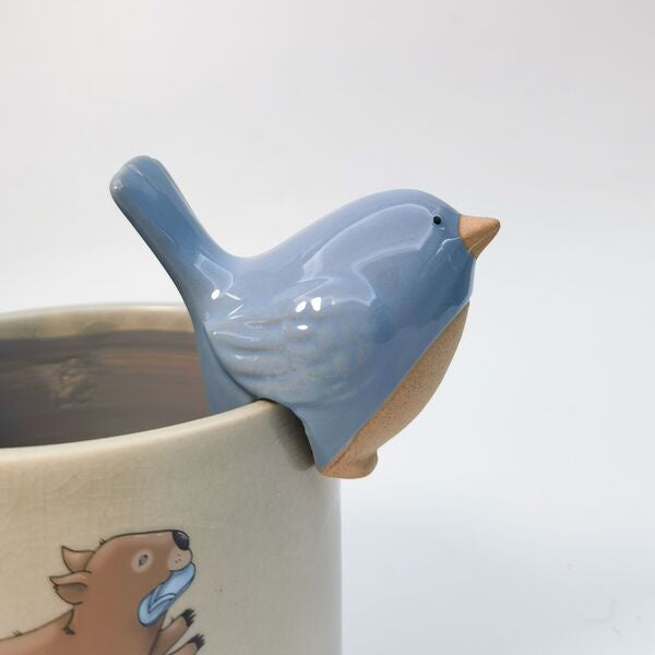 blue bird pot hanger