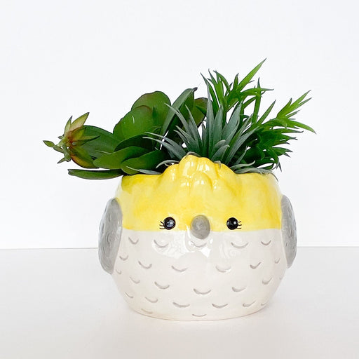 cockatoo planter bird plant pot