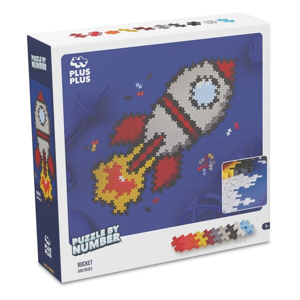 Plus Plus Puzzle by Number Rocket 500 pcs