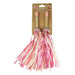 set of pink pom poms for cheerleading