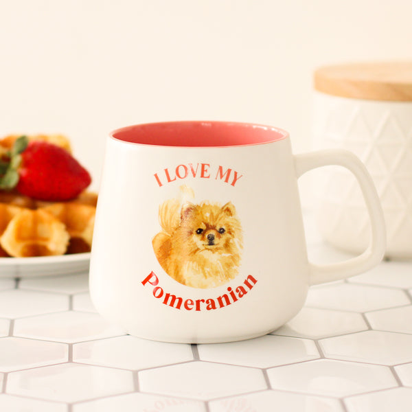 pomeranian dog breed coffee mug