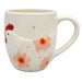 White mug with floral design and chicken 