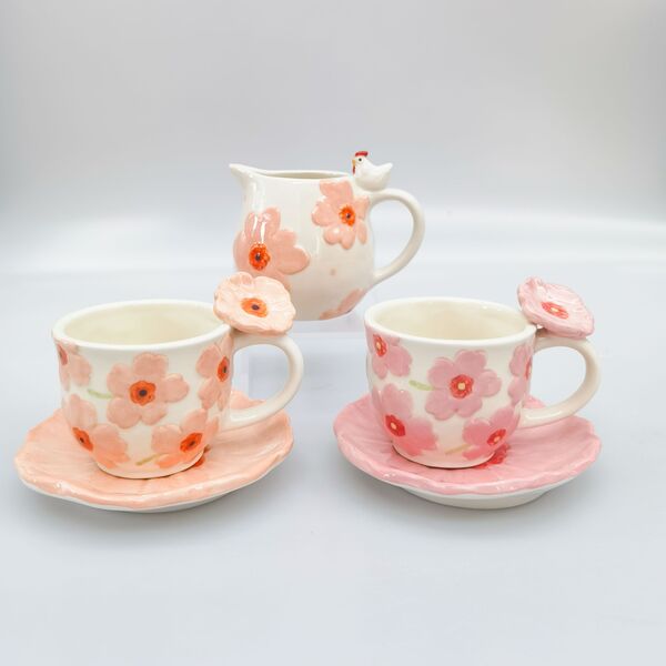 poppy tea cups