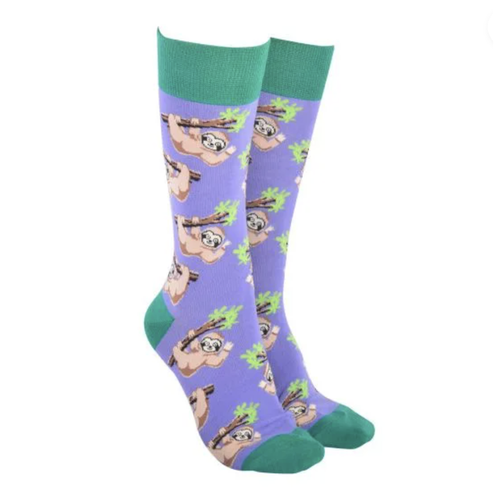 Sock Society Happy Sloth Purple