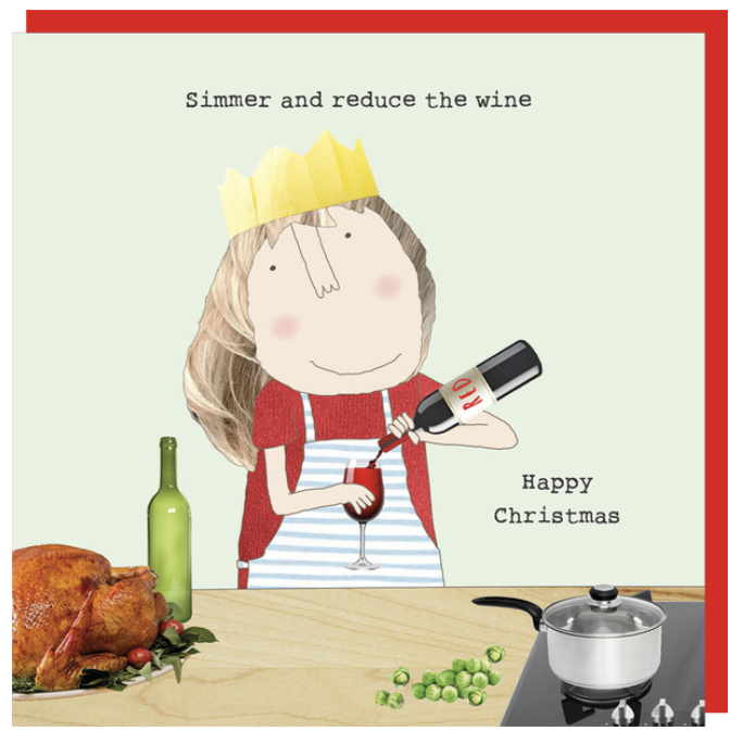 Rosie Made A Thing Reduce Wine Christmas Card