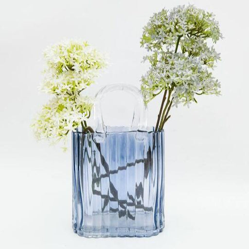 hand bag glass vase