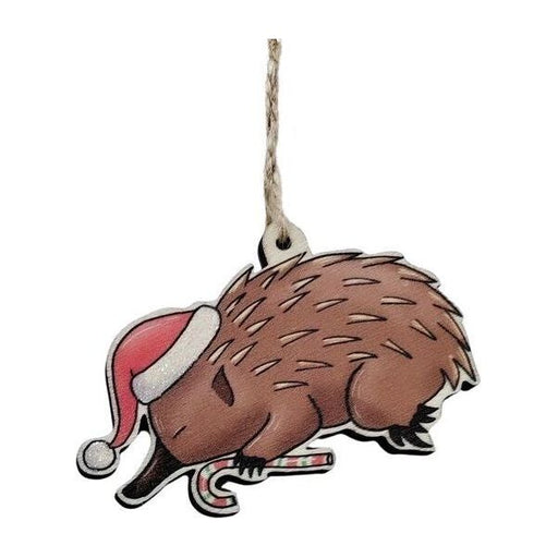 echidna candy cane australian christmas decoration