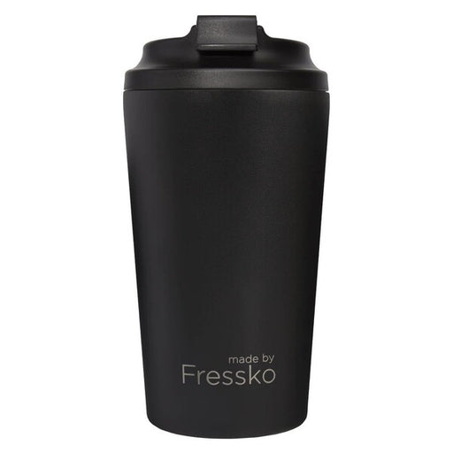Black tumbler with a lid coffee cup fressko 16oz