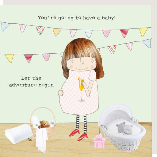 rosie made a thing baby adventure card for expecting parent