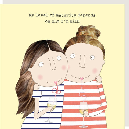 level of maturity friendship card by rosie made a thing