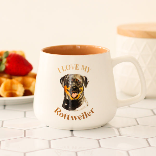 rottweiler dog breed coffee cup