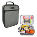 charcoal grey insulated lunch tote