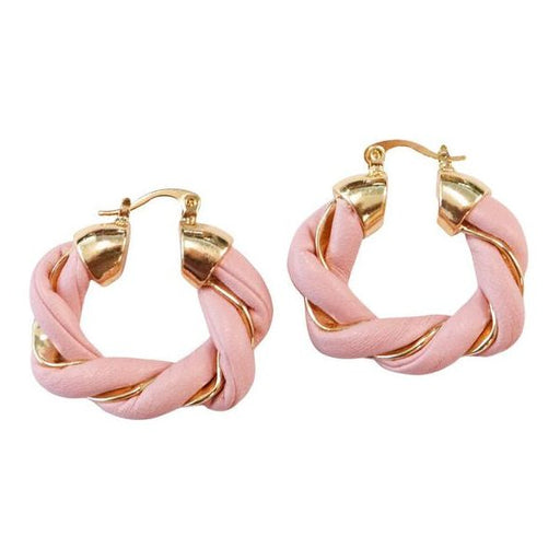 braided earrings on sale pink