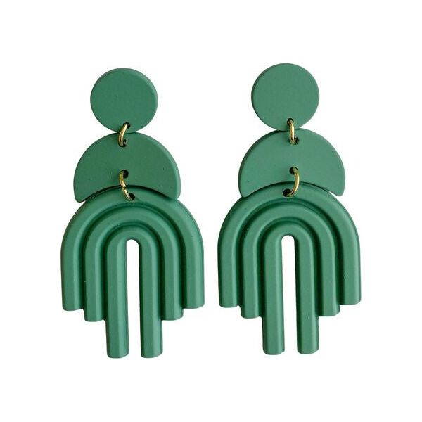 green fashion earrings ladies discounted sale 