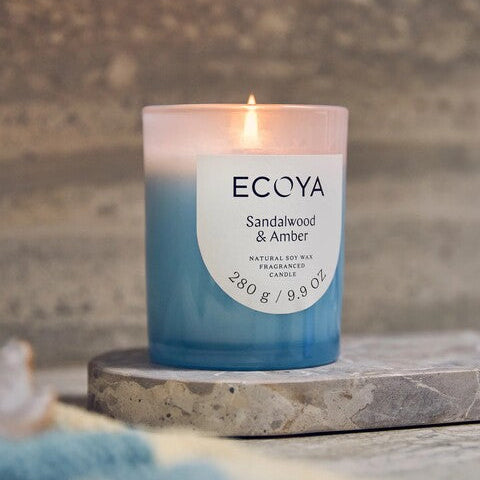 Ecoya sandalwood and amber candle 