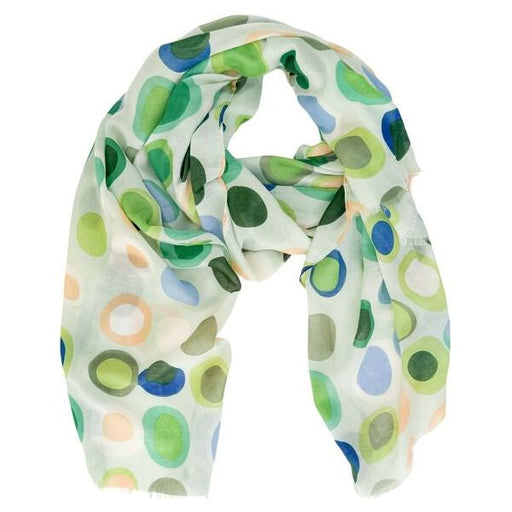 green spotted womens scarf