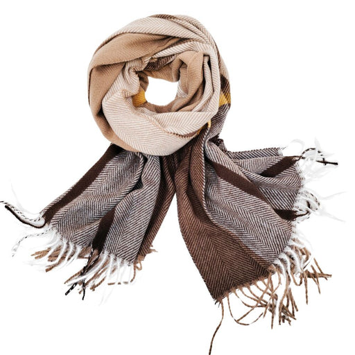 sibella camel brown womens winter scarf