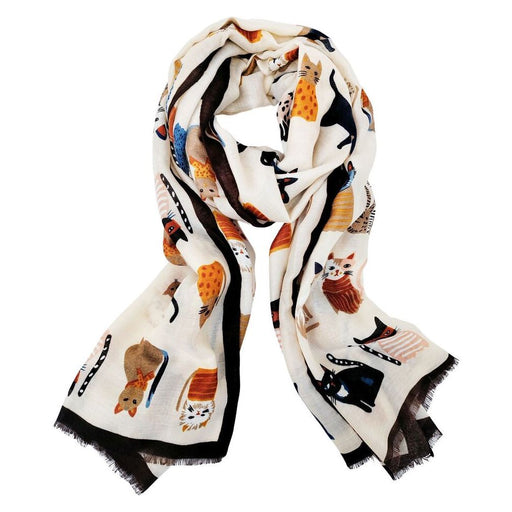 quirky cat scarf for cat lovers gift