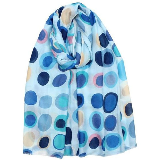 blue spotted womens scarf