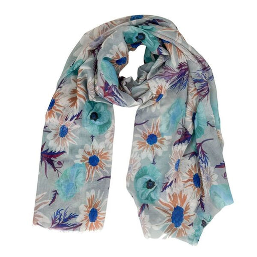 pretty blue scarf for ladies fashion in spring