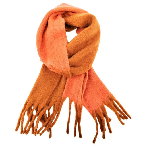 rust and orange soft winter scarf for womens gift
