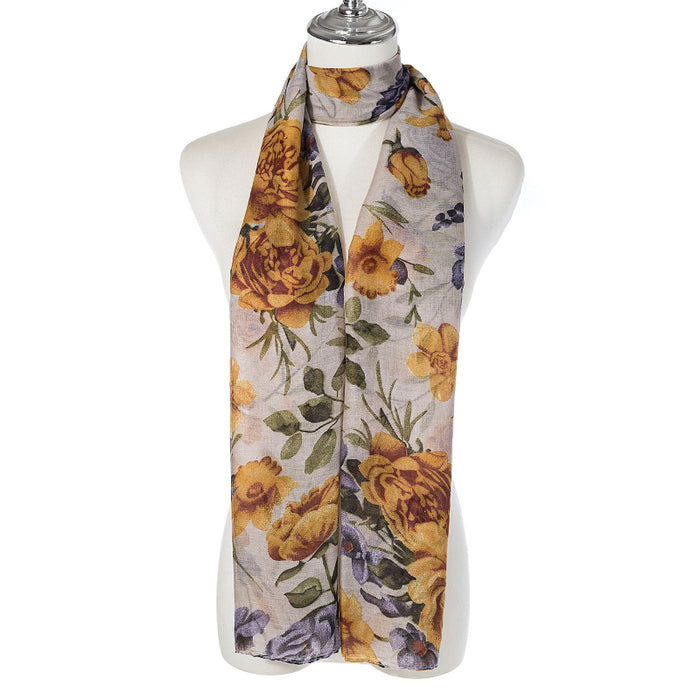 Neve Floral Yellow Scarf
