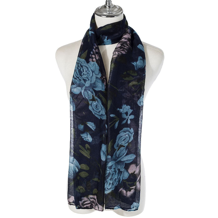 Neve Floral Navy Scarf