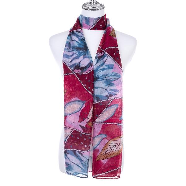 Cleo Leaf Red Scarf