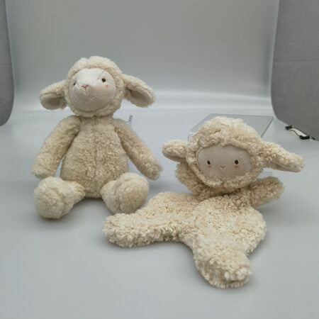 sheep toy and comforter for baby