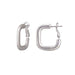 Pair of silver hoop earrings 