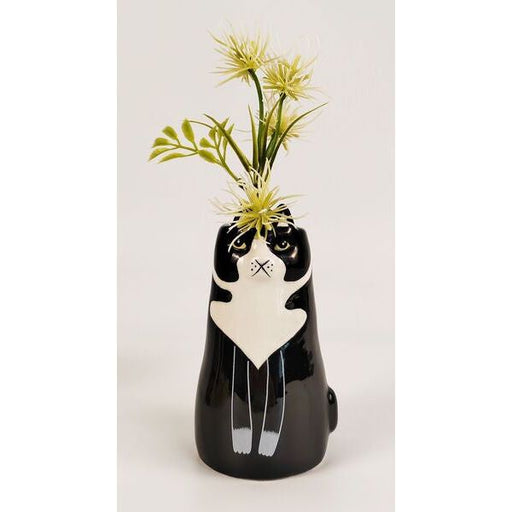 black cat small vase
