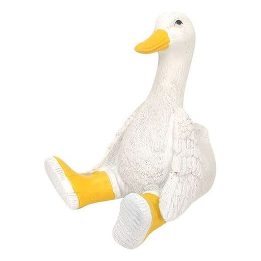 sitting duck in boots ornament