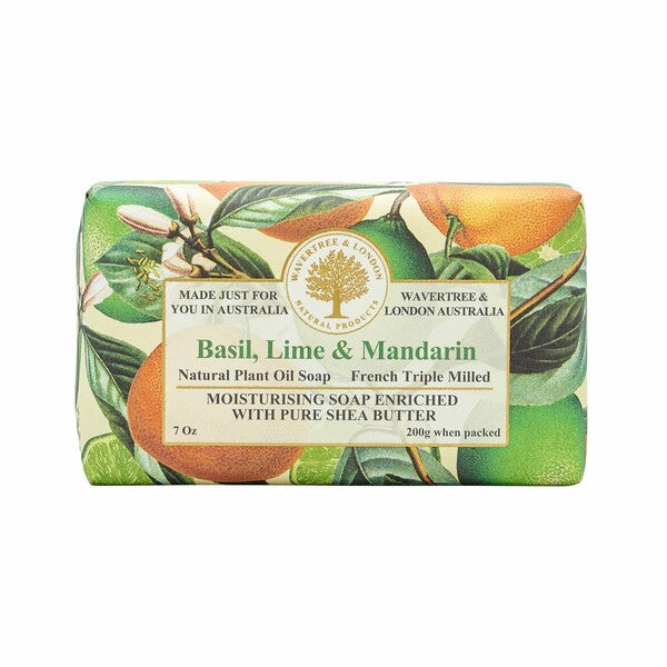 basil lime and mandarin soap