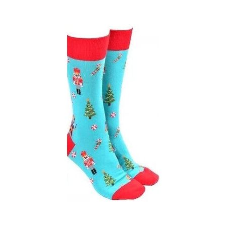 christmas themed socks nut cracker