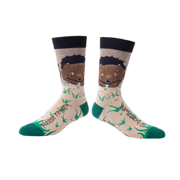 If Burrowed, Please Return Wombat Socks Mens