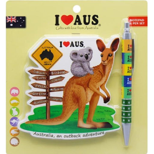 kangaroo and koala notepad with pen set souvenir gift