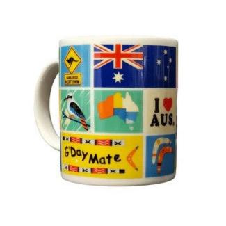 australia icons souvenir mug cup