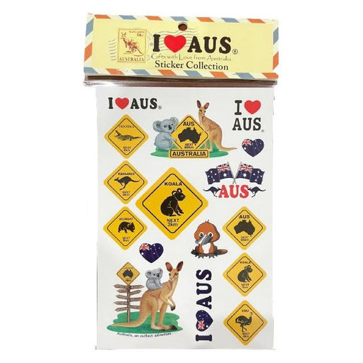 australlian road sign stickers souvenir gift