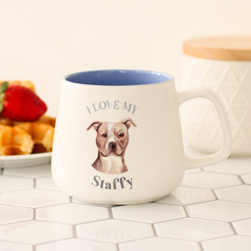 staffy dog breed mug