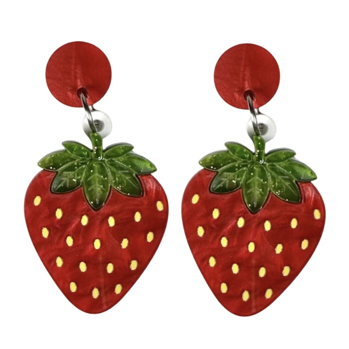 Iris Strawberry Earrings