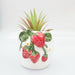 Ceramic planter with strawberry design 