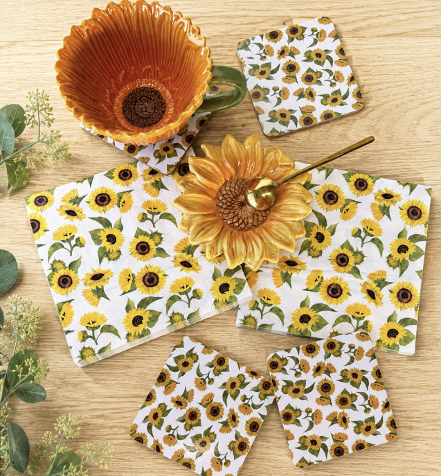 Sunflower Napkins Set of 20