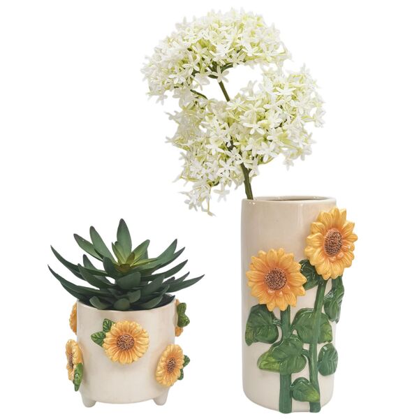 sunflower vase and planter pot