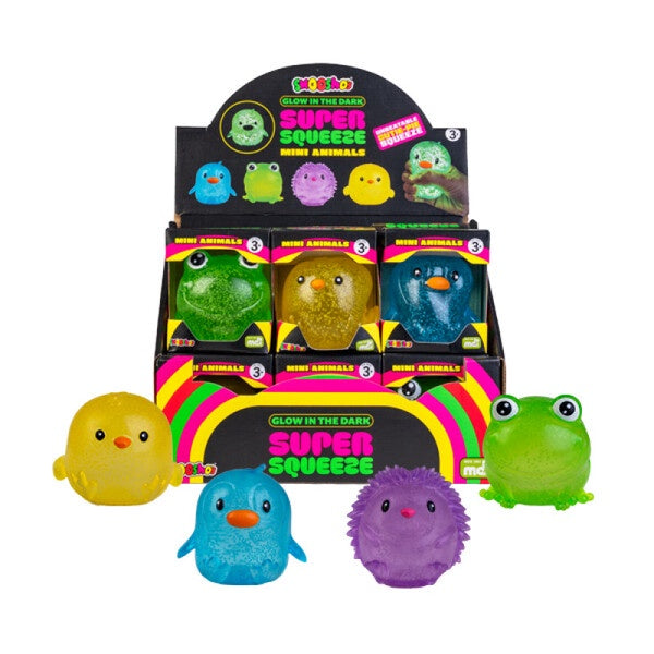 glow-in-the-dark Super Squeeze mini animals 