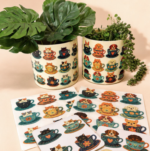 Dog Teacup Tails Napkins Set of 20