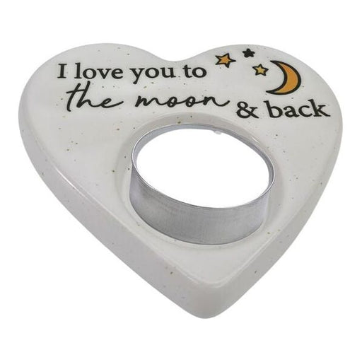 i love you tealight candle and holder