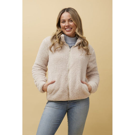 ivory cream soft warm winter jacket