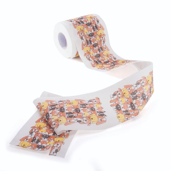novelty toilet paper roll dog print
