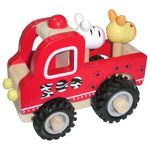 wooden zoo truck for baby toy