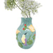 Decorative vase with a bird and floral design 